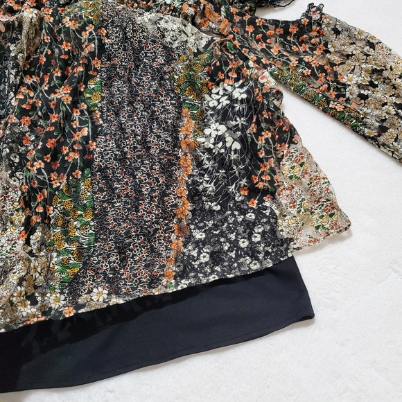 Zara Lace Floral Cold Shoulder Midi Dress - Picture 7 of 10